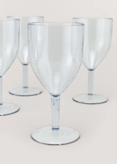 4 Pack Glass Effect Outdoor Wine Glasses (9cm x 9cm x 11cm) Image 2