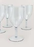 4 Pack Glass Effect Outdoor Wine Glasses (9cm x 9cm x 11cm) Image 2