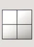 Black Square Metal Outdoor Mirror (60cm x 60cm x 1.5cm) Image 1