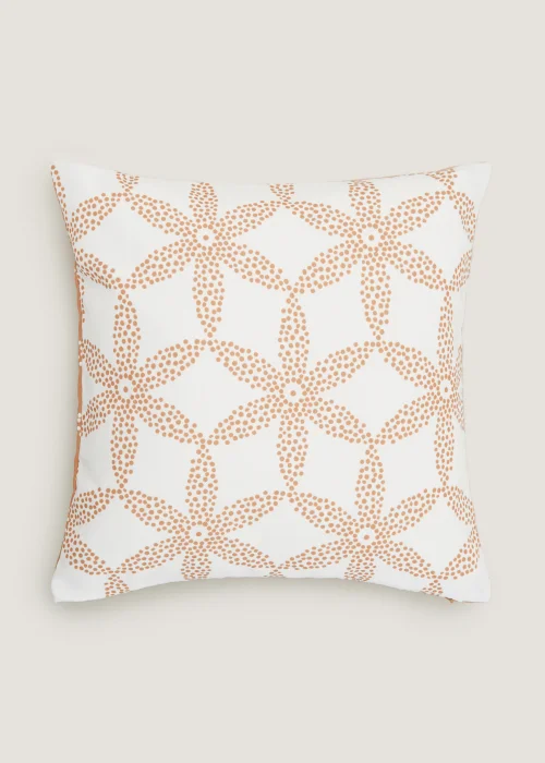 Tan Geo Dots Reversible Outdoor Cushion (43cm x 43cm) Image 1