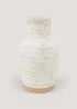 White Hampton Ceramic Vase (16.5cm x 16.5cm x 30cm) Image 1