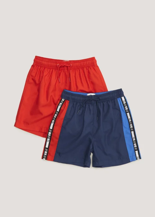 Boys 2 Pack NYC Swim Shorts (3-11yrs) - 3-4 Yrs Image 1