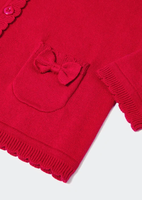 Girls Red Bow School Cardigan (3-9yrs) - Age 3 Years Image 2