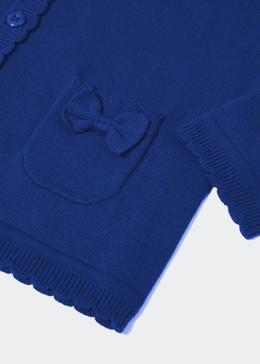 Girls Blue Bow School Cardigan (3-9yrs) - Age 3 Years Image 2