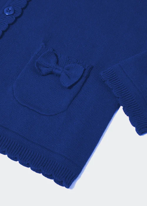 Girls Blue Bow School Cardigan (3-9yrs) - Age 3 Years Image 2