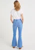 Bright Blue Skinny Flared Jeans (Long Length) - Size 08 33 leg Image 2