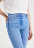 Bright Blue Skinny Flared Jeans (Long Length) - Size 08 33 leg Image 3
