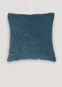 Blue Chenille Tufted Cushion (43cm x 43cm) Image 1