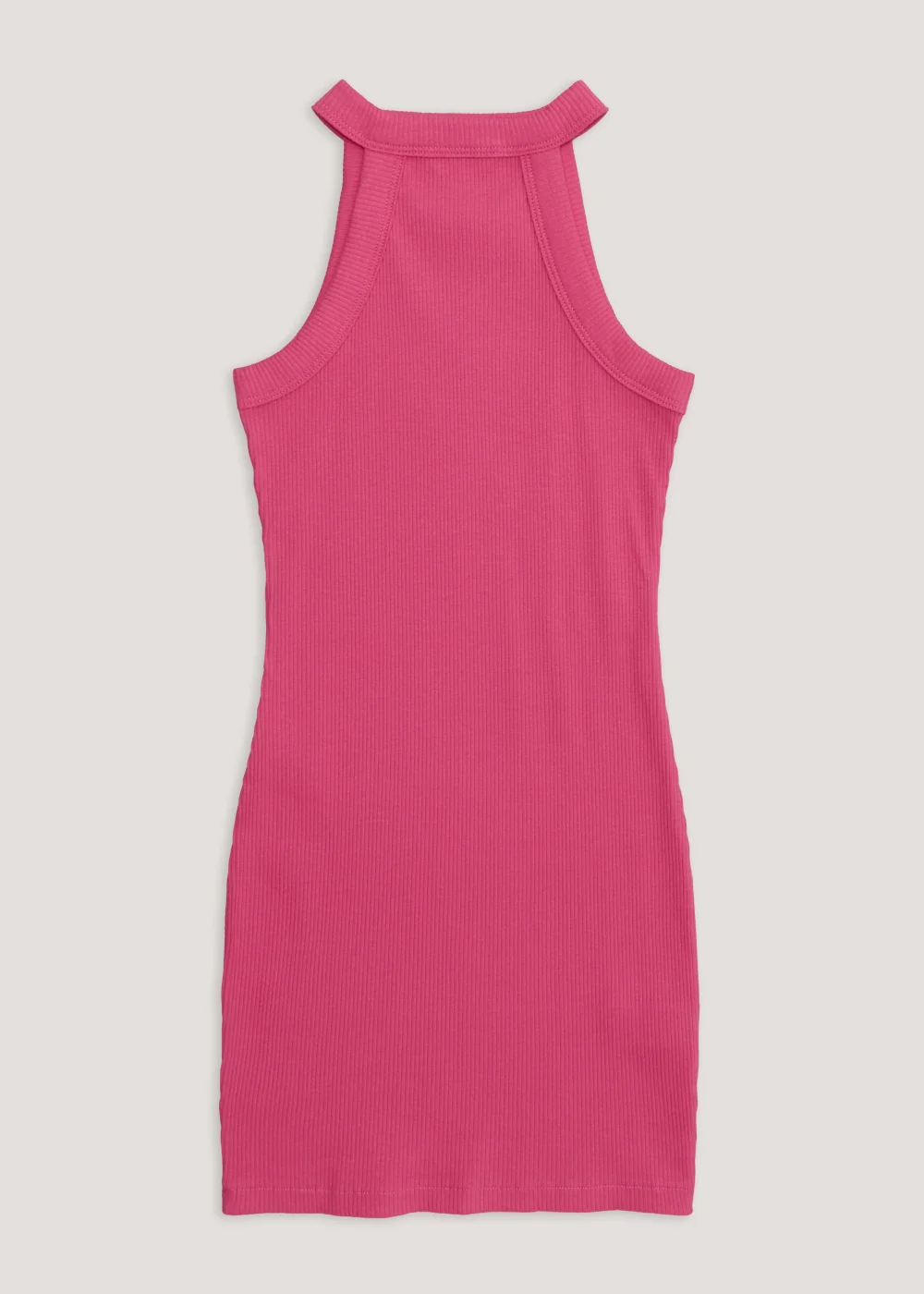 Girls Candy Couture Hot Pink Ribbed Dress (9-16yrs) - 9 Yrs Image 1