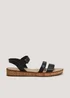 Black Cork Flatform Sandals - Size 3 Image 1