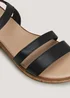 Black Cork Flatform Sandals - Size 3 Image 2