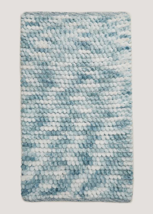 Blue Marl Bath Mat (50cm x 80cm) Image 1