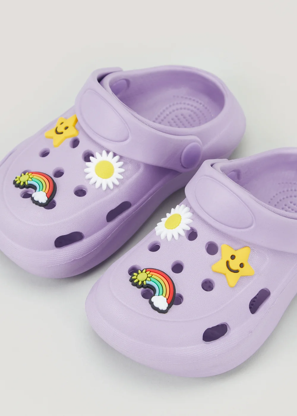 Girls Lilac Badge Clogs (Younger 4-12) - Size 4 Infants Image 2