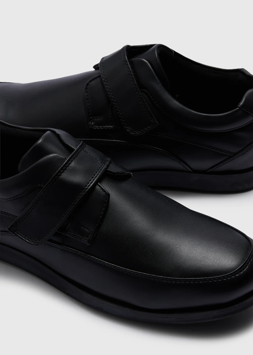 Soleflex Black Riptape Formal Shoes - Size 6 Image 2