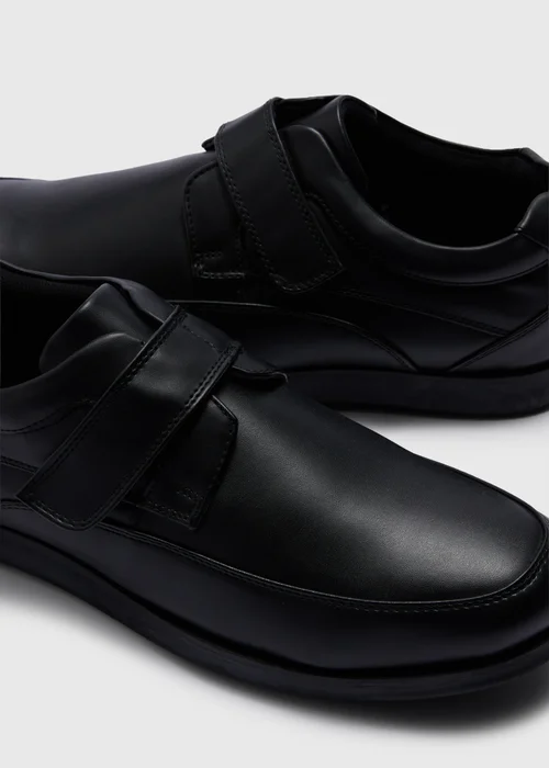 Soleflex Black Riptape Formal Shoes - Size 6 Image 2