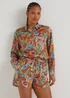 Be Beau Multicoloured Paisley Satin Shorts - 8 Image 1