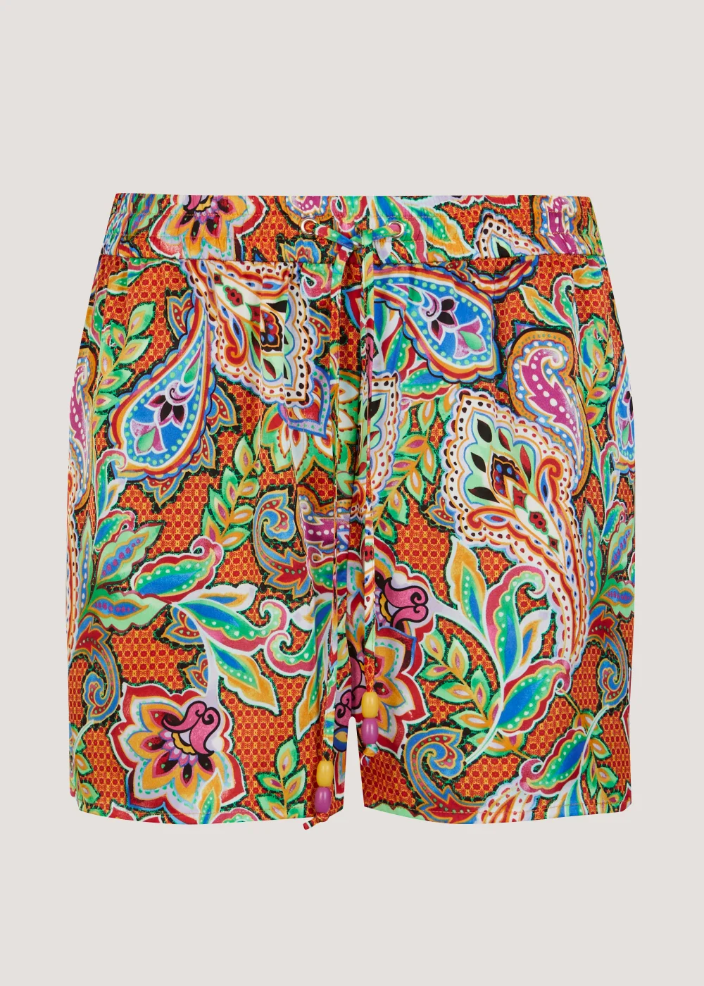 Be Beau Multicoloured Paisley Satin Shorts - 8 Image 5