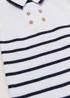 Baby Navy Stripe Sailor Knitted Romper (Newborn-18mths) - Newborn Image 2