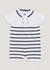 Baby Navy Stripe Sailor Knitted Romper (Newborn-18mths) - Newborn Image 1