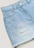 Girls Light Wash Diamante Denim Shorts (4-13yrs) - 8 Yrs Image 2