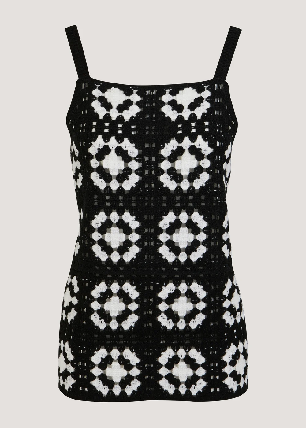 Monochrome Crochet Lace Vest Top - 8 Image 5