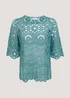 Blue Crochet Lace T-Shirt - 8 Image 5