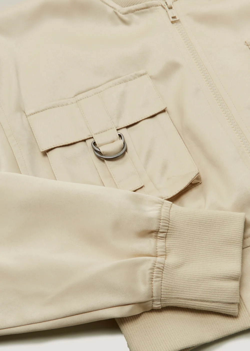 Girls Candy Couture Cream Satin Co-Ord Bomber Jacket (9-16yrs) - Age 9 Years Image 2