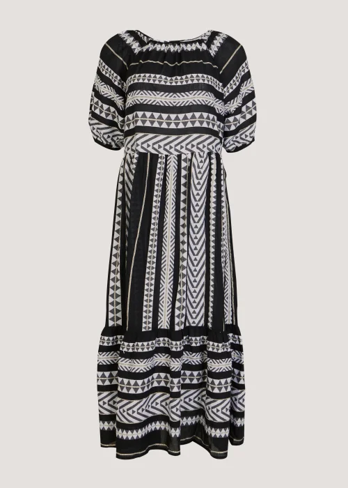 Papaya Petite Black Aztec Jacquard Midaxi Dress - Size 6 Image 5