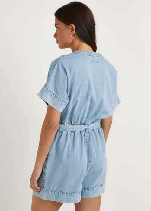 Mid Wash Denim Playsuit - 8 Image 2