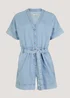 Mid Wash Denim Playsuit - 8 Image 5