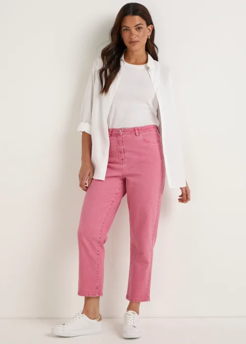 Ava Pink Mom Jeans - Size 08 29 leg Image 4