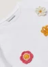 Girls White Crochet Flower T-Shirt (4-13yrs) - Age 4 Years Image 2