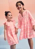 Girls Mini Me Pink Jacquard Dress (4-13yrs) - 4 Yrs Image 3