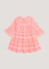 Girls Mini Me Pink Jacquard Dress (4-13yrs) - 4 Yrs Image 1