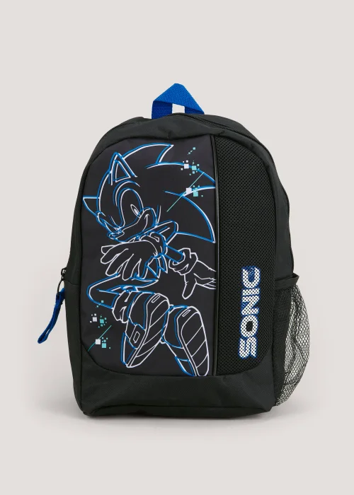 Kids Black Sonic Backpack - One Size Image 1