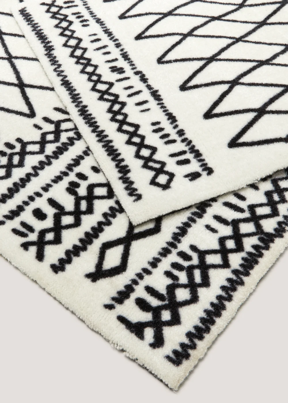 Monochrome Berber Runner Washable Muddle Mat (50cm x 150cm) Image 2