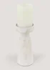 Whitewashed Candle Holder (20cm x 9.5cm) Image 2