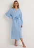 Blue Double Cloth Dressing Gown - Small Image 1