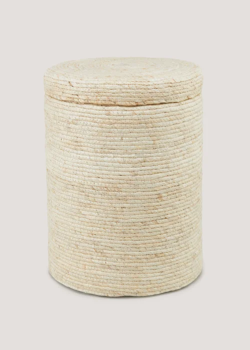 Natural Storage Pouffe (45cm x 43cm x 40cm) Image 1