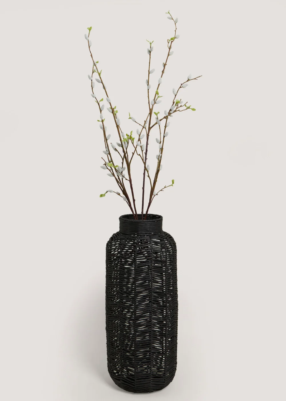 Black Paper Rope Vase (15cm x 62cm) Image 2