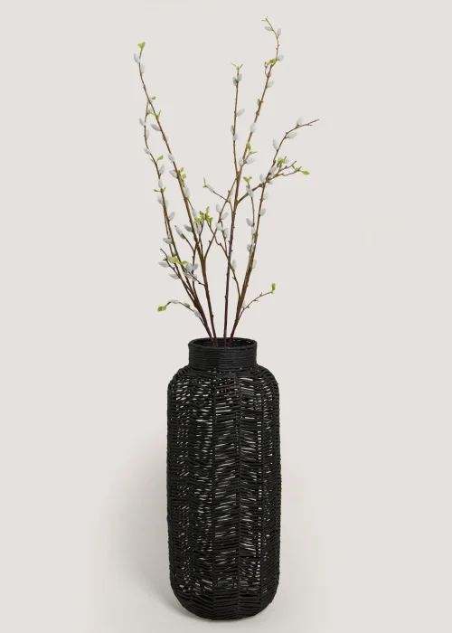 Black Paper Rope Vase (15cm x 62cm) Image 2