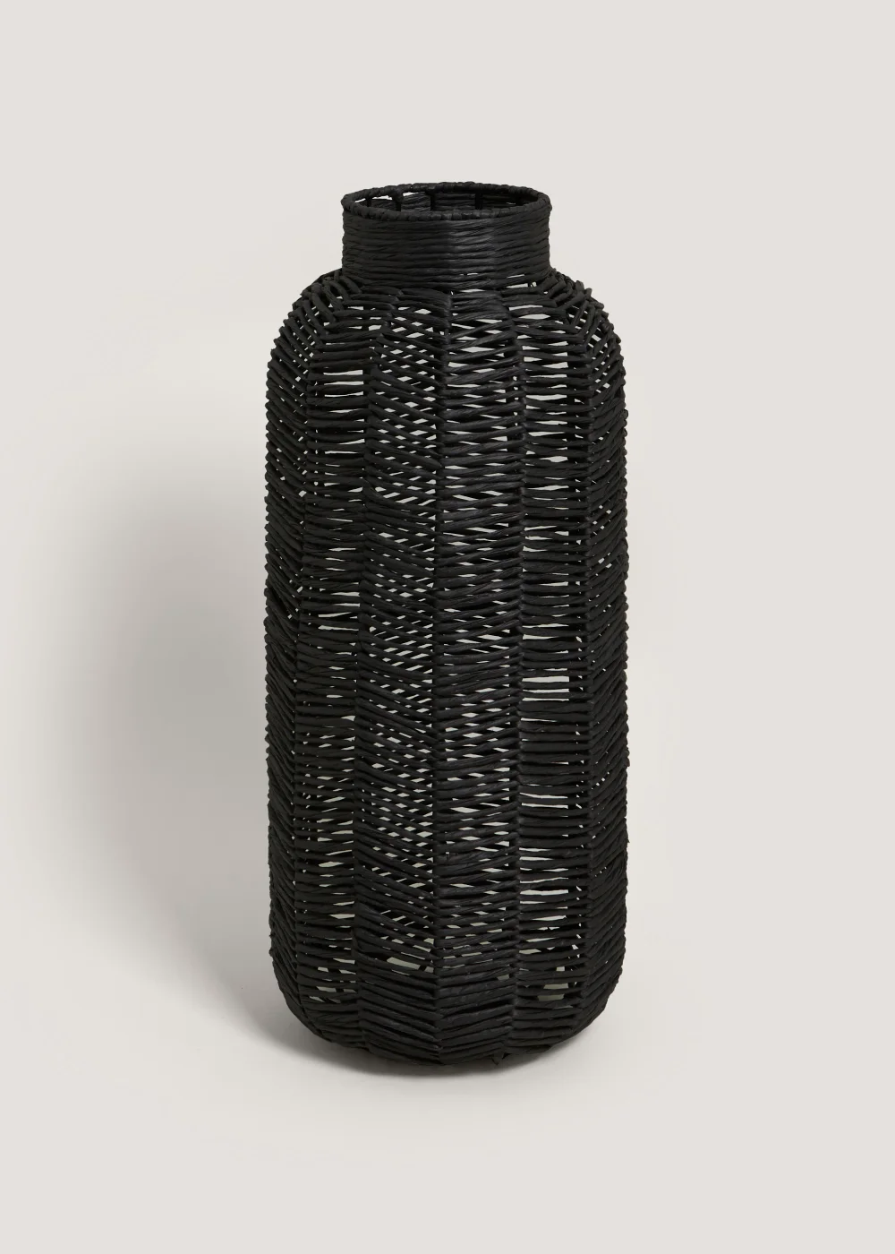 Black Paper Rope Vase (15cm x 62cm) Image 1