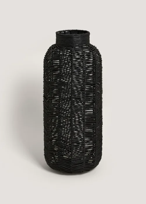Black Paper Rope Vase (15cm x 62cm) Image 1