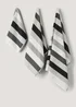 Monochrome 100% Cotton Textured Stripe Towels - Hand Towel Image 1