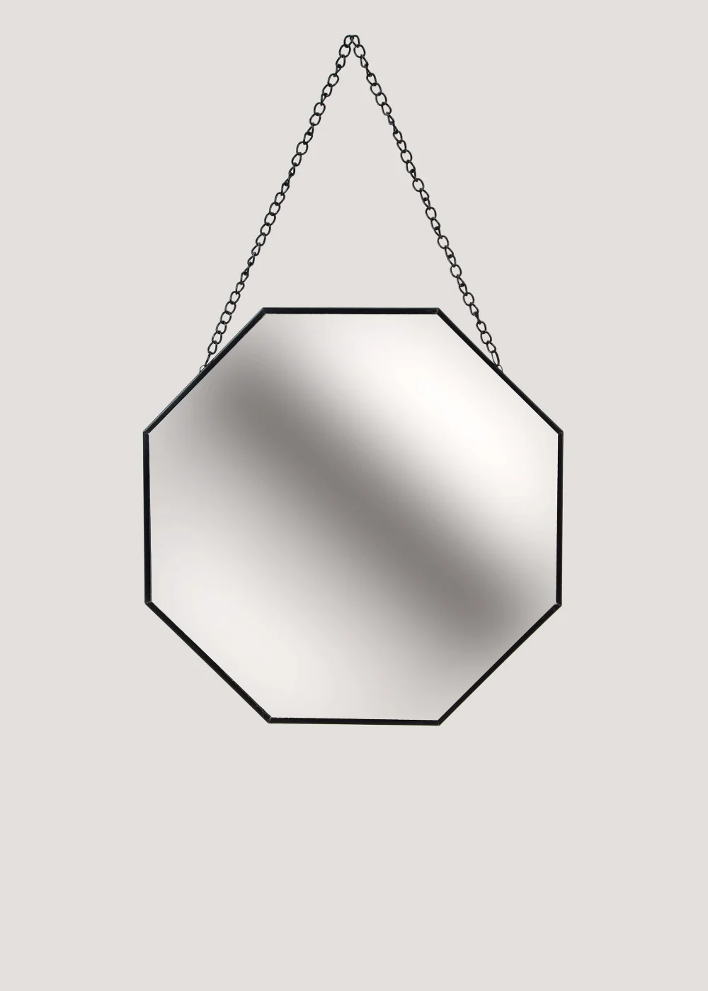 Black Hexagonal Mirror (25cm x 25cm) Image 1