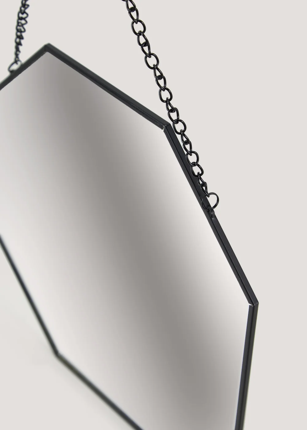 Black Hexagonal Mirror (25cm x 25cm) Image 2