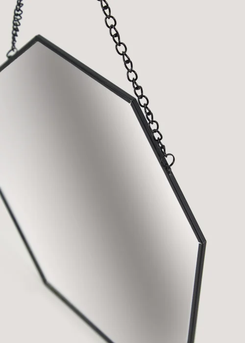 Black Hexagonal Mirror (25cm x 25cm) Image 2