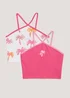 Girls 2 Pack Palm Print Vest Tops (4-13yrs) - Age 4 Years Image 1