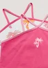 Girls 2 Pack Palm Print Vest Tops (4-13yrs) - Age 4 Years Image 2
