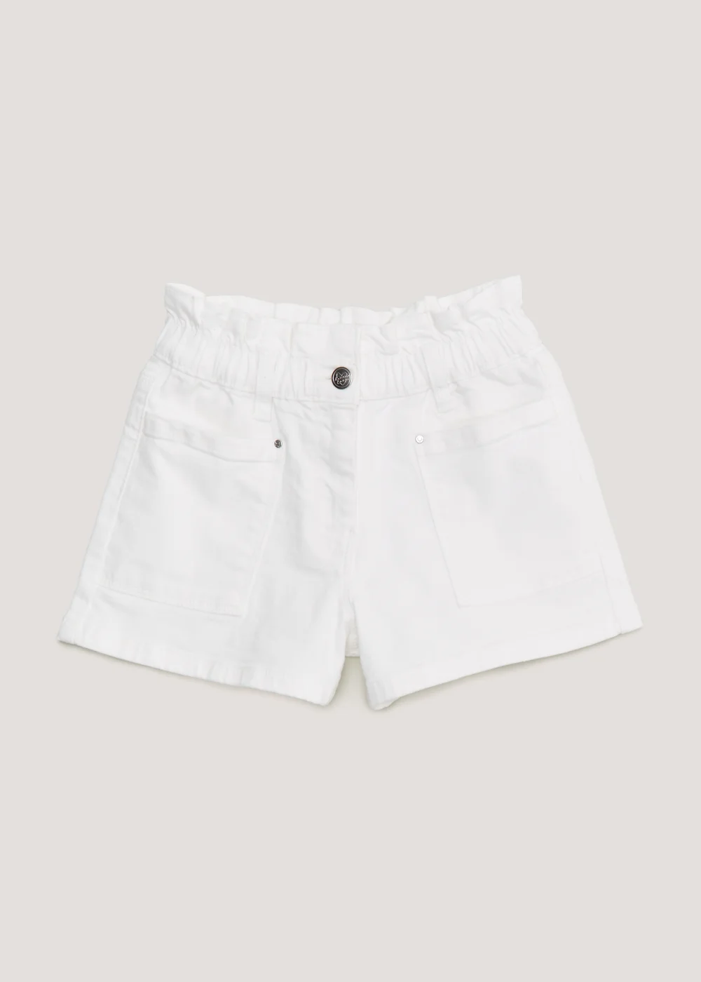 Girls White Paperbag Shorts (4-13yrs) - Age 4 Years Image 1